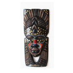 chevron forehead wooden african tribal mask