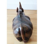 african rhino wood carving