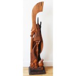 miniature priestess wooden african carving