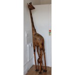 Wooden African Carving of Giraffe